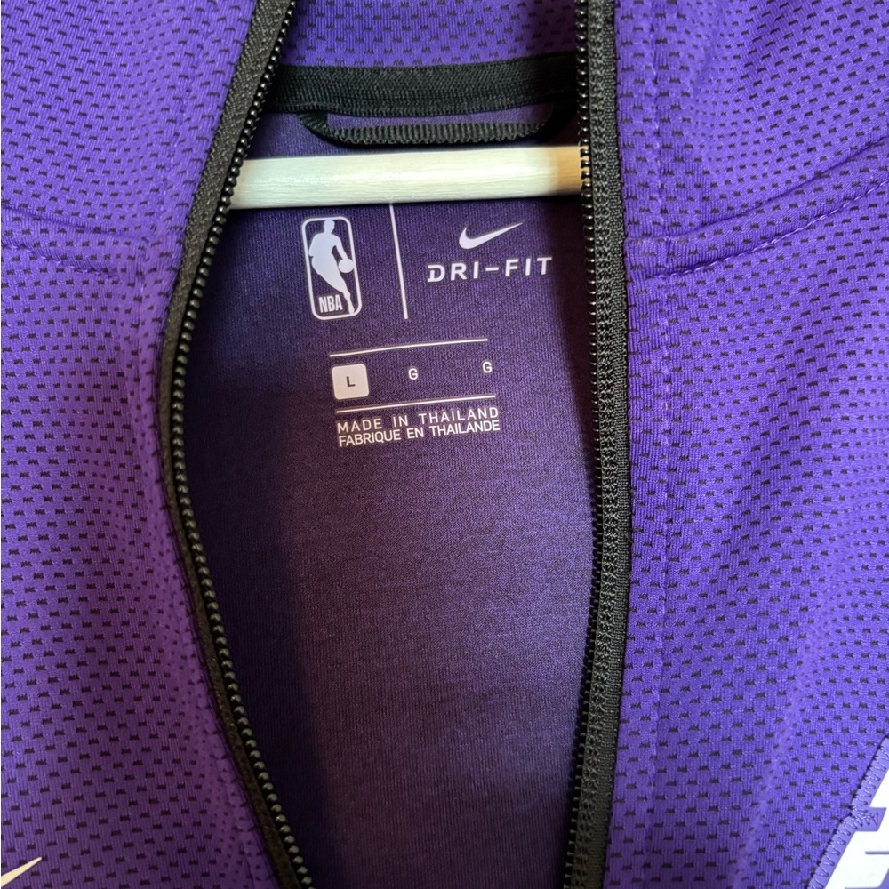 Nike, Los Angeles LA Lakers Showtime Dri-Fit Purple Hoodie Jacket Men L-T - Picture 5 of 6